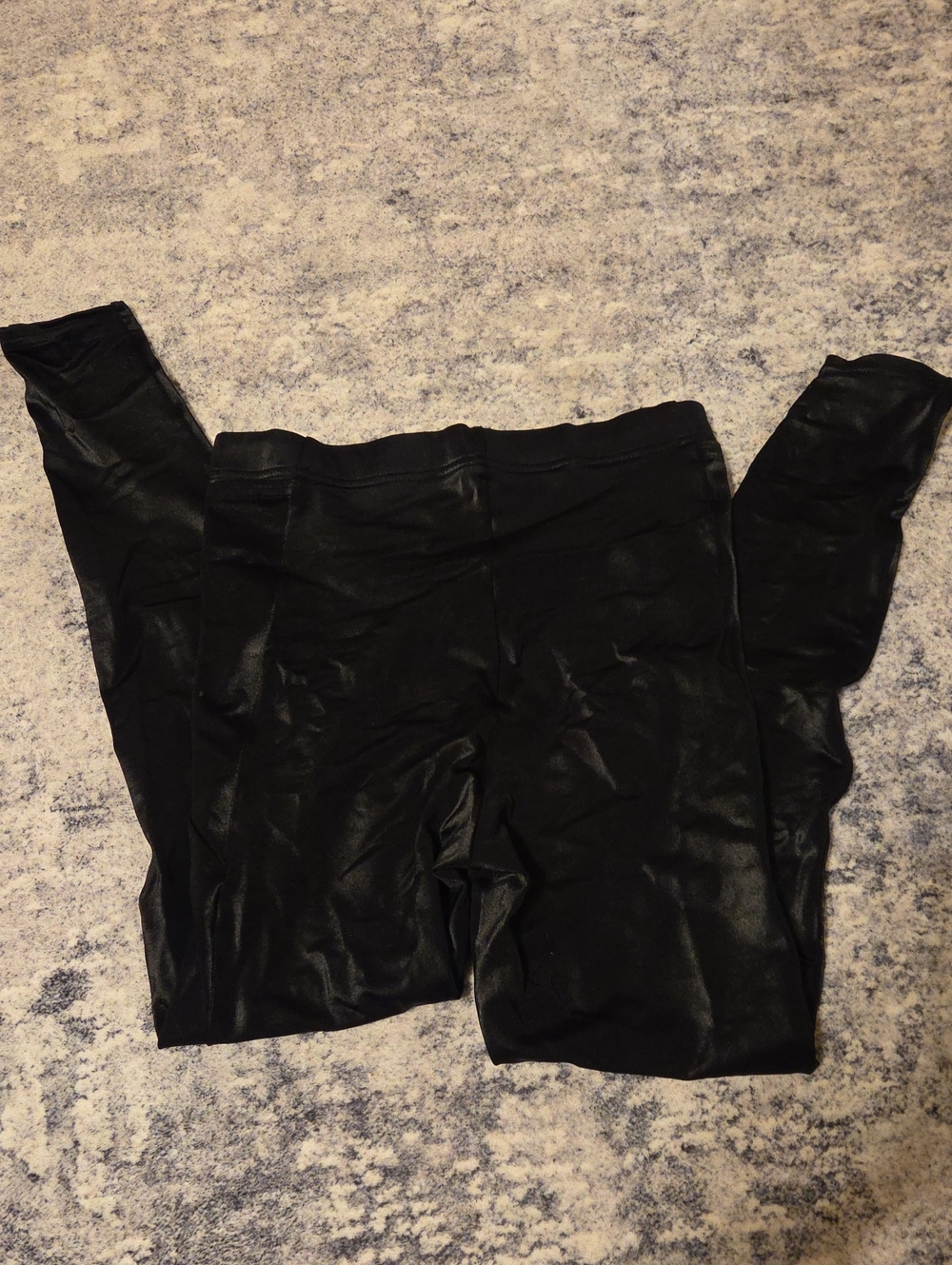 Blackmilk Black Faux Leather Liquid Leggings